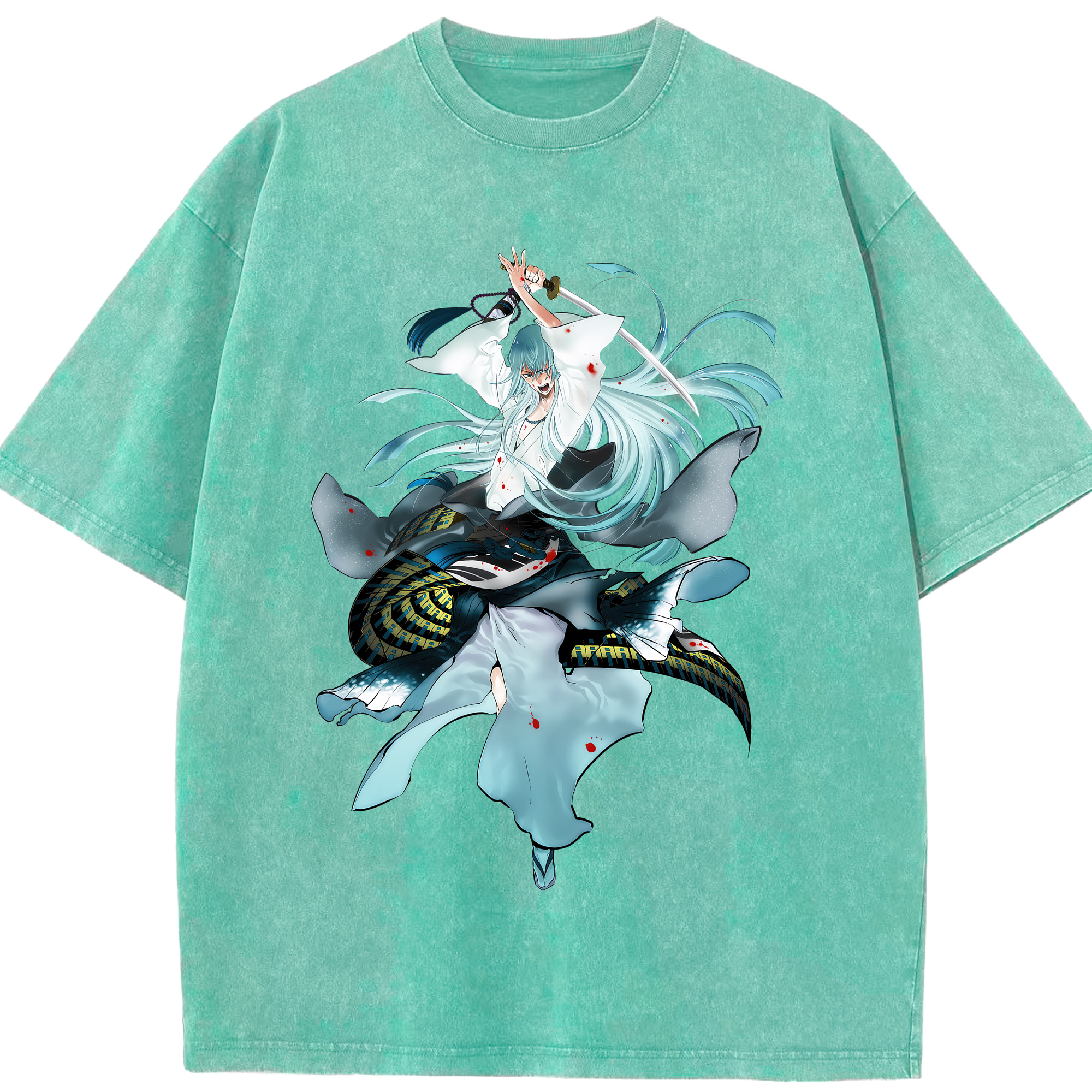 （画像用） 刀剣乱舞 Touken Ranbu 綿100% ヴィンテージ風 半袖Tシャツ（フロントプリント）